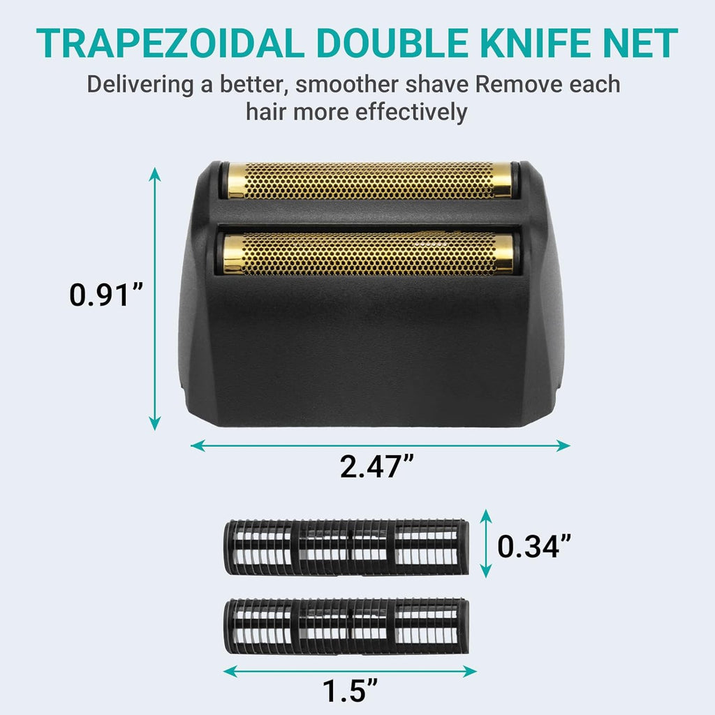 Wahl 5 Star Series Shaver Foil Head - Replacement Cutter Bar for Super Close Shaving | 2 Pack, Black