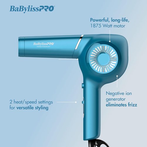 BaBylissPRO Classic Hair Dryer - Powerful Performance for Professional Styling | Lightweight & Compact