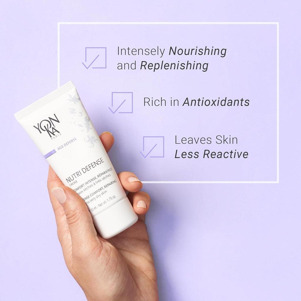 Yonka Nutri-Defense Creme - Nourishing Facial Moisturizer with Shea Butter & Probiotics | For Dry, Sensitive Skin