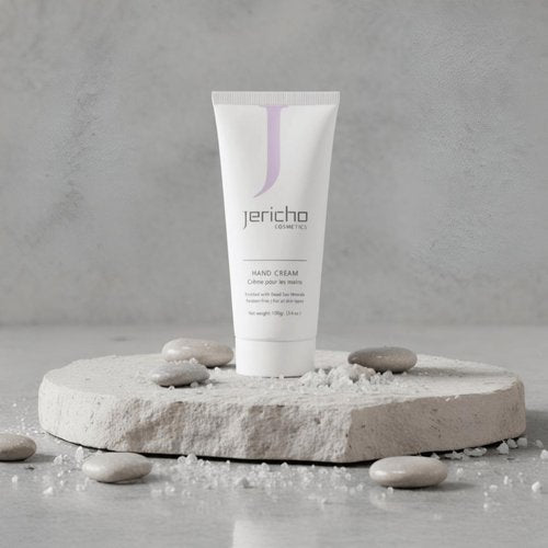 Jericho Cosmetics Hand Cream – Moisturizing & Nourishing with Aloe, Olive Oil & Dead Sea Salts – Hydrating Formula with Witch Hazel & Vitamin E – Non-Greasy, 3.4 oz - 2 Pack