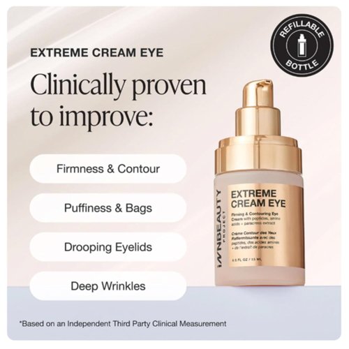 Innbeauty Project Extreme Cream - Firming & Contouring Eye Cream with Peptides | Refillable 0.5 OZ (15ml)