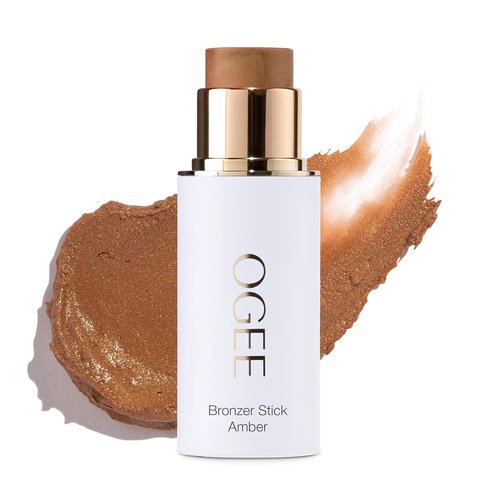 Ogee Sculpted Face Stick - Certified Organic Bronzer & Highlighter in Amber | Sun Kissed Bronze