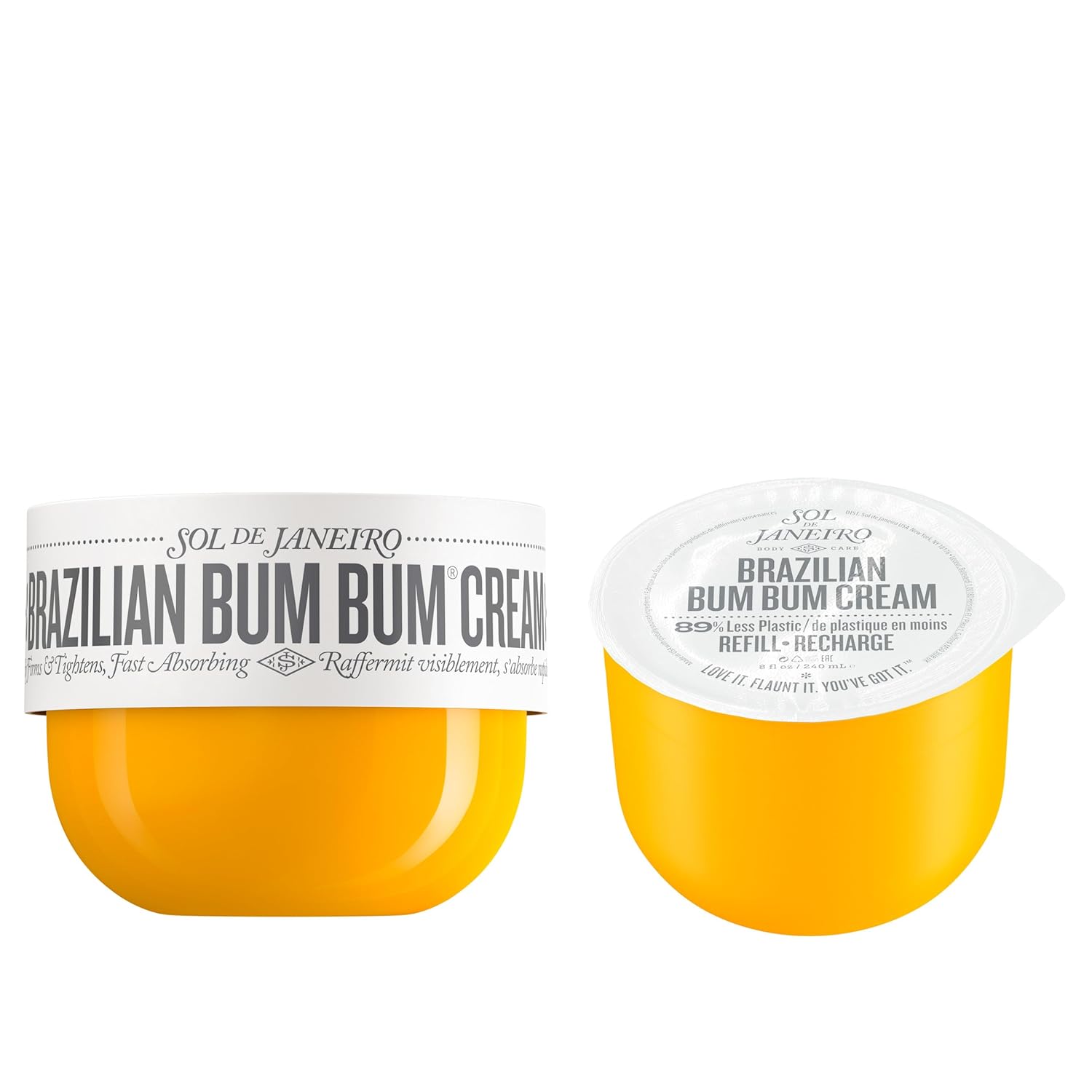 SOL DE JANEIRO Brazilian Bum Bum Cream - 240ml Hydrating Moisturizer with Refill Pod