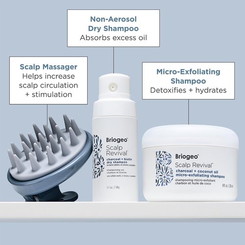 Briogeo Scalp Revival Scalp Care Essentials Set - Detox & Hydrate with Charcoal & Tea Tree | Vegan & Cruelty-Free
