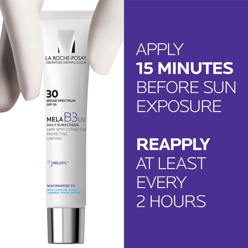 La Roche-Posay Mela B3 UV Daily Sunscreen - SPF 30 Face Moisturizer with Anti-Aging Benefits, 40ML