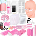 484 Pcs Lash Extension Kit for Beginners, Professional Kit with Tweezer Cleanser, Unloading Glue Paste, Eyelash Glue, Lash Foam Concentrate, Lash Extension Supplies for Practice Training Kit
