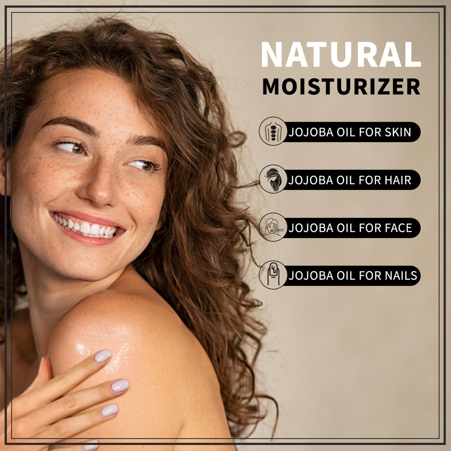 Yoken 32 fl oz (EWG Verified) 100% Pure Jojoba Carrier Oil - Unrefined, Hexane-Free, Cold Pressed for Skin, Face, Hair, Nails, and Massage
