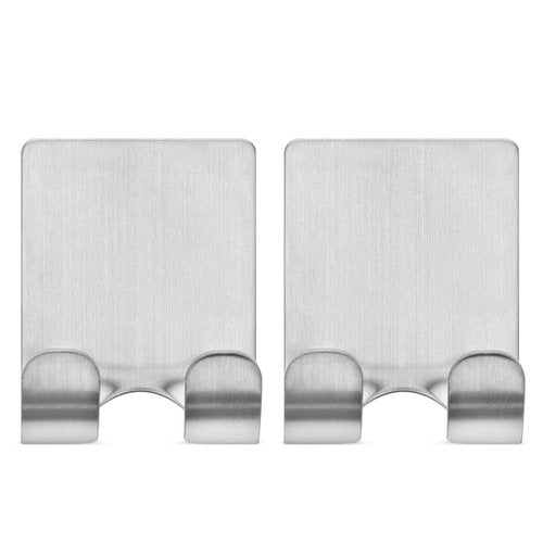 kwmobile 2x Razor Holder- Self-Adhesive Aluminum Alloy Shaver Wall Mount - Bathroom Organizer for Showers - Silver