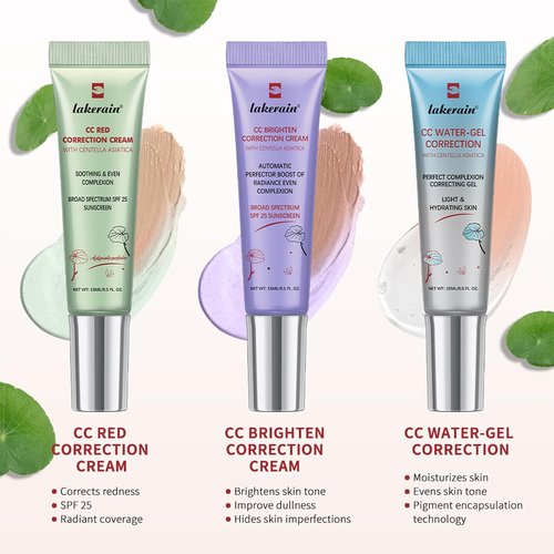 CC Brighten Correction Cream - Lightweight Hydration With Centella Asiatica - Soothe & Moisturize (Purple)