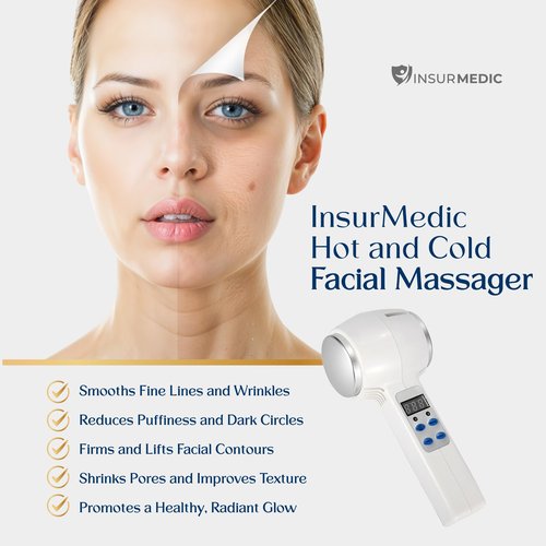 InsurMedic Hot and Cold Facial Massager - Cooling & Warming Vibration Beauty Tool - Spa Skincare Massage Equipment