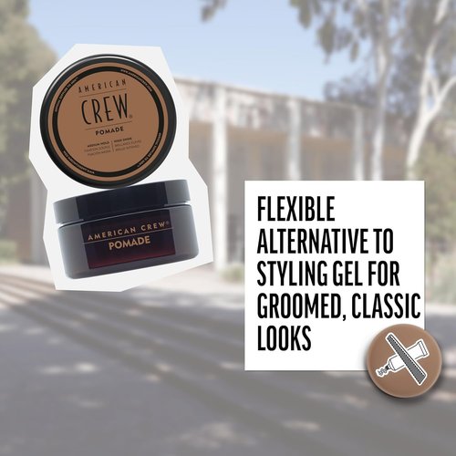 American Crew Pomade - Strong Hold & High Shine Hair Styling Product for Men | 3 oz