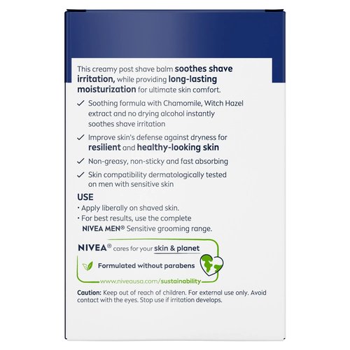 NIVEA FOR MEN Sensitive Post Shave Balm 3.30 oz (Pack of 6)