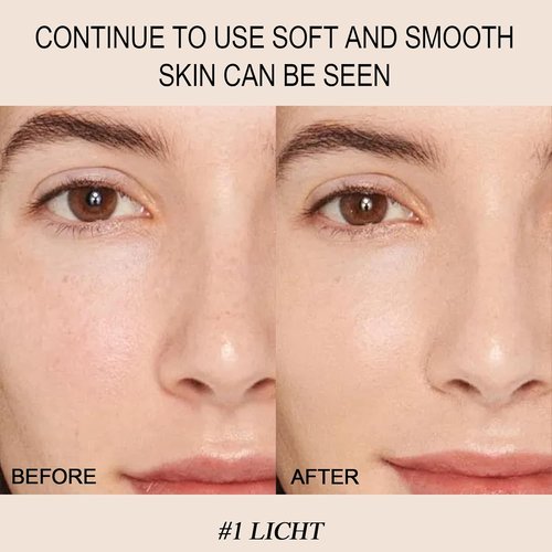 Skiennix 4-In-1 Mineral Pressed Powder - SPF 35 Foundation with Concealer & Finishing | Light to Medium Coverage, 01 Light