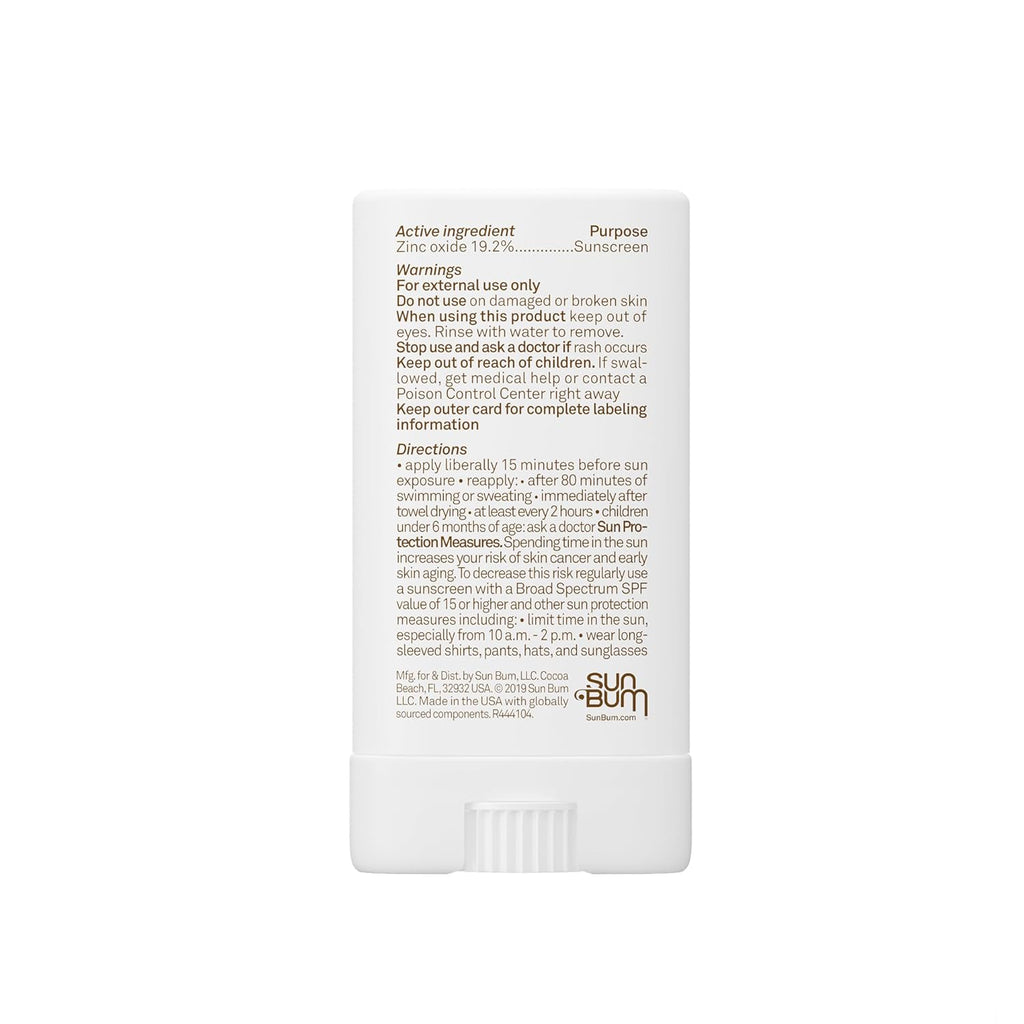 Sun Bum Baby Bum Mineral SPF 50 Sunscreen Stick - Unscented UVA/UVB Protection for Sensitive Skin - Travel Size 0.45 Oz