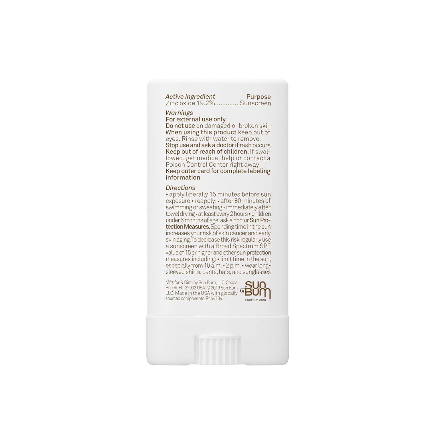 Sun Bum Baby Bum Mineral SPF 50 Sunscreen Stick - Unscented UVA/UVB Protection for Sensitive Skin - Travel Size 0.45 Oz