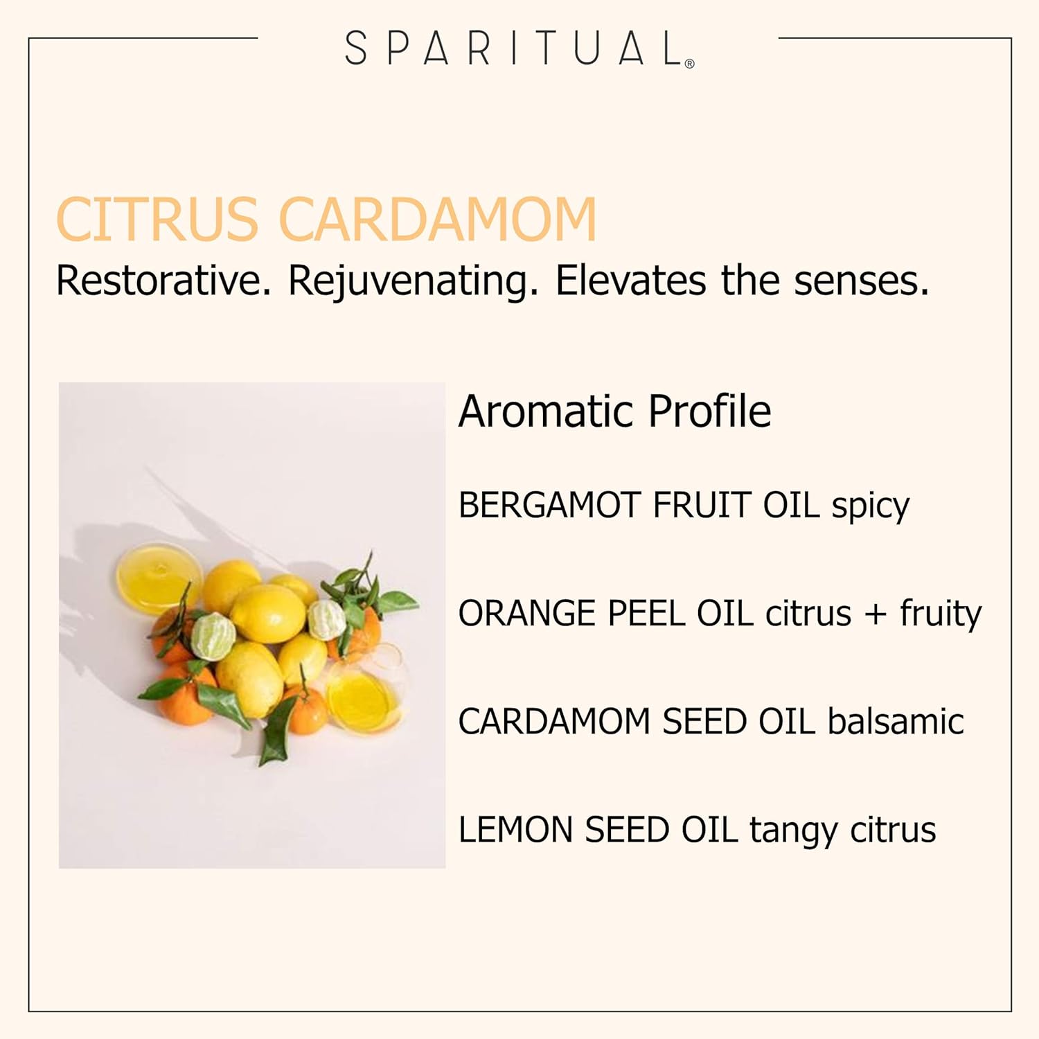 SPARITUAL Citrus Cardamom Vegan Hand Serum - Nourishing Moisturizer | 1oz