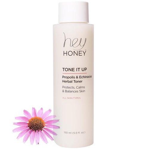 Hey Honey Tone It Up Facial Toner - Propolis, Echinacea & Niacinamide | Soothes Redness & Hydrates | 5.0 oz