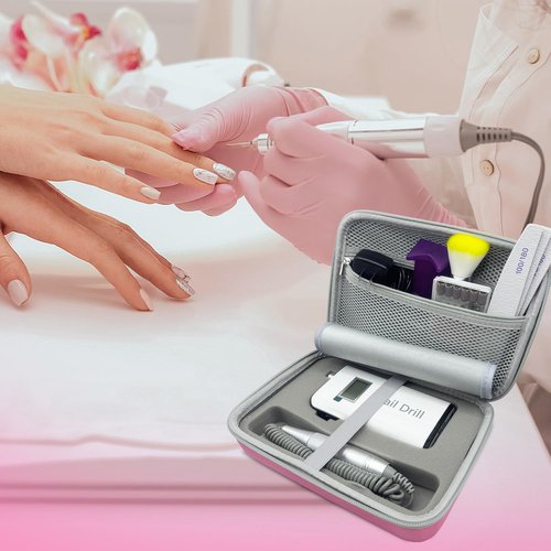 Thowapou Nail Drill Machine Storage Case Compatible with MelodySusie/MOCOWIND Professional Electric Nail Drill Machine, for Travel Nail Drill Machine Storage Pouch Professional Bag (Case Only)