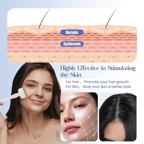 Derma Stamp Microneedle Stamp for Face Skin Gentle Personal Care at Home Beauty Tool Portable Micro Stamp for Women Men 0.25mm