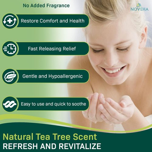 NOVEHA Demodex Eyelid Cleanser Foam | Extra Strength Tea Tree Oil Formula | Daily Face Wash For Eyelash, Demodex, MGD, Stye Eyes, Eye Irritations & Skin Dryness, 3.38 fl oz (3 Pack)