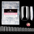 UNA GELLA Medium Square Nail Tips, 504pcs Square Gel Nail Tips 12 Sizes Full Cover Acrylic Clear Fake Nails for Nails Extension Salon Home DIY Art