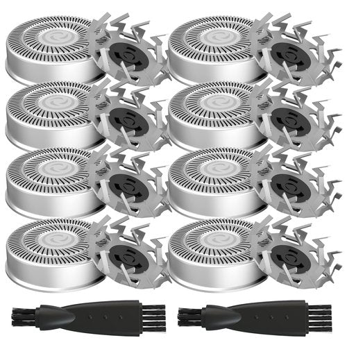 8 Pack Shaver Head Replacement Blade Compatible with Skull Shaver Pitbull Gold PRO, Pitbull Platinum PRO, Pitbull Silver PRO, Diamond PRO Shaver, Head Shavers for Bald Men