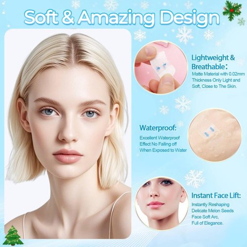 Face Lift Tape – 152 PCS Invisible Face Tapes for Instant Lifting & Loose Skin Tightening Strips for Women– Face,Neck,Jowls,Eyes Sagging Skin,Wrinkles & Double Chin – Facial Tape for Wrinkle Patches