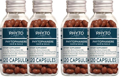 PHYTO Phytophanère Hair Loss Dietary Supplement - 100% Natural Formula | 4-Month Supply (Pack of 4)