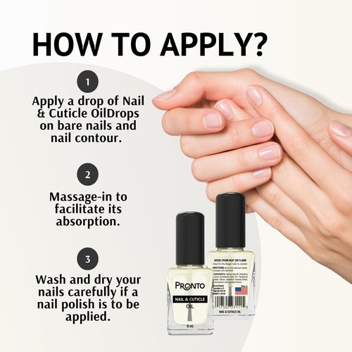 Pronto 8 Oz 100% Pure Acetone Nail Polish Remover and Cuticle Oil, Pure Acetone for All Nail Polish Types including Gel, Acrylic & Sculptured Nails, Gel Nail Polish Remover and Nail Repair, Duo Pack