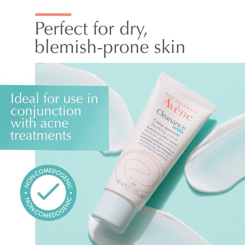 Avène Cleanance HYDRA Soothing Cream - Rich Moisturizer for Drying Acne Treatments | 1.3 Oz