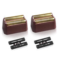 2 Pack Professional 5 Star Series Finale Shaver Replacement Foil and Cutter Bar Assembly Compatible with wahl Shaver Foil 7031-100, 7043-100 Super Close Shaving Replacement Heads，Red