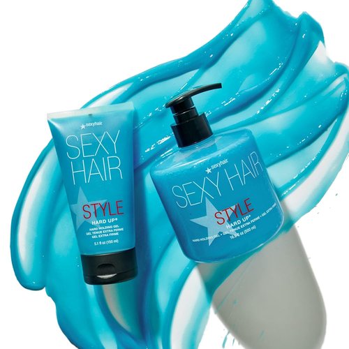 SexyHair Style Hard Up Gel - Extreme Hold Hair Gel for All Hair Types | Non-Flaking Formula