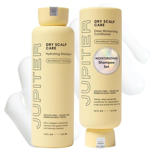 Jupiter Hydrating Shampoo & Conditioner Set - Moisturizing Hair Care for Daily Scalp Hydration | Color-Safe, 14 fl. oz. Each