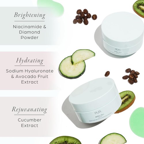 PÜR MINERALS Hydrogel Under Eye Patches - Hydrate & Brighten with Hemp Seed Oil | 30 Pairs