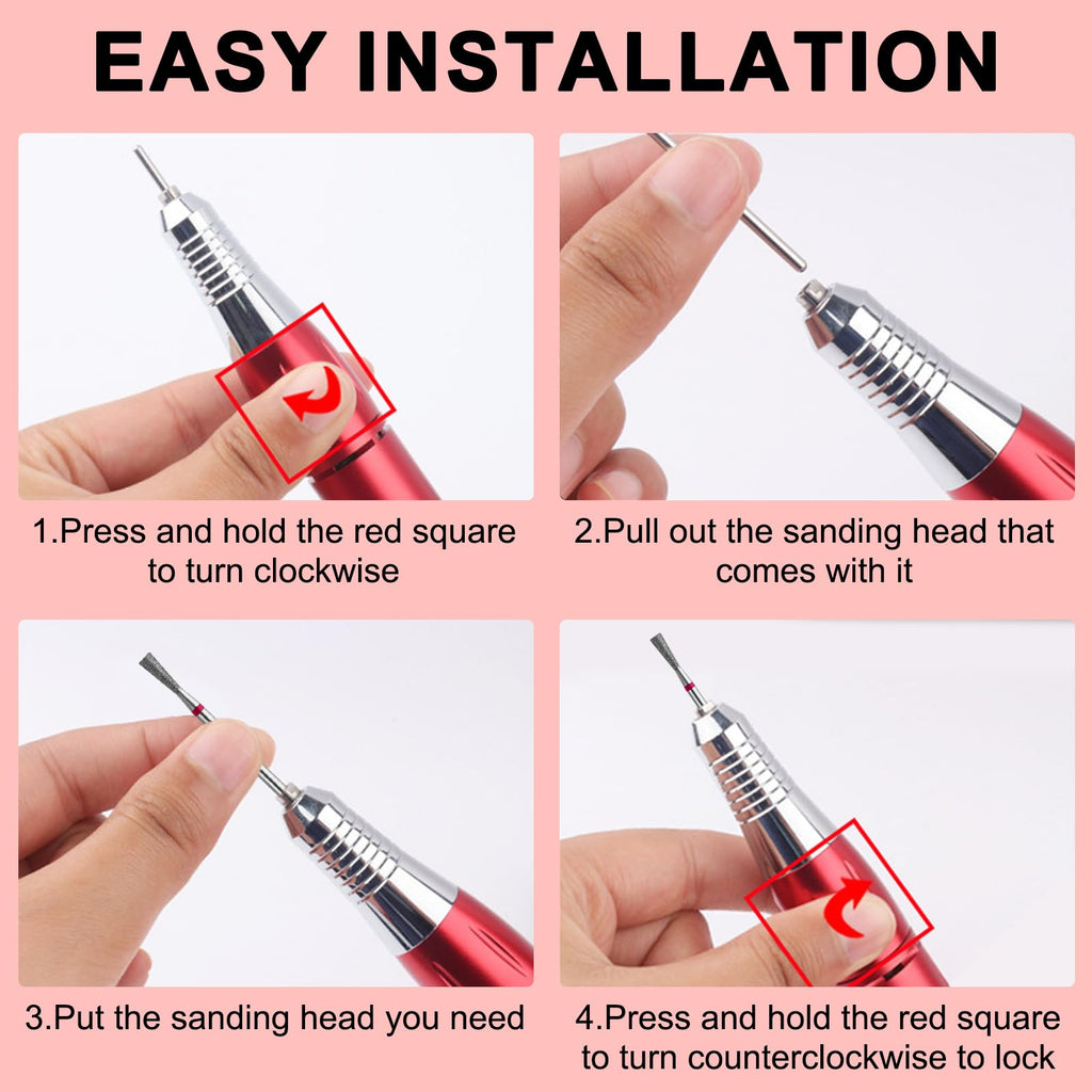 Vnjaoi 2Pcs Diamond Nail Drill Bits Carbide Conical Micro Cuticle Remover Bit Russian Electric File Bits for Under Nail Dead Skin Cleaning Cuticle Remove Nail Art Design Manicure and Pedicure