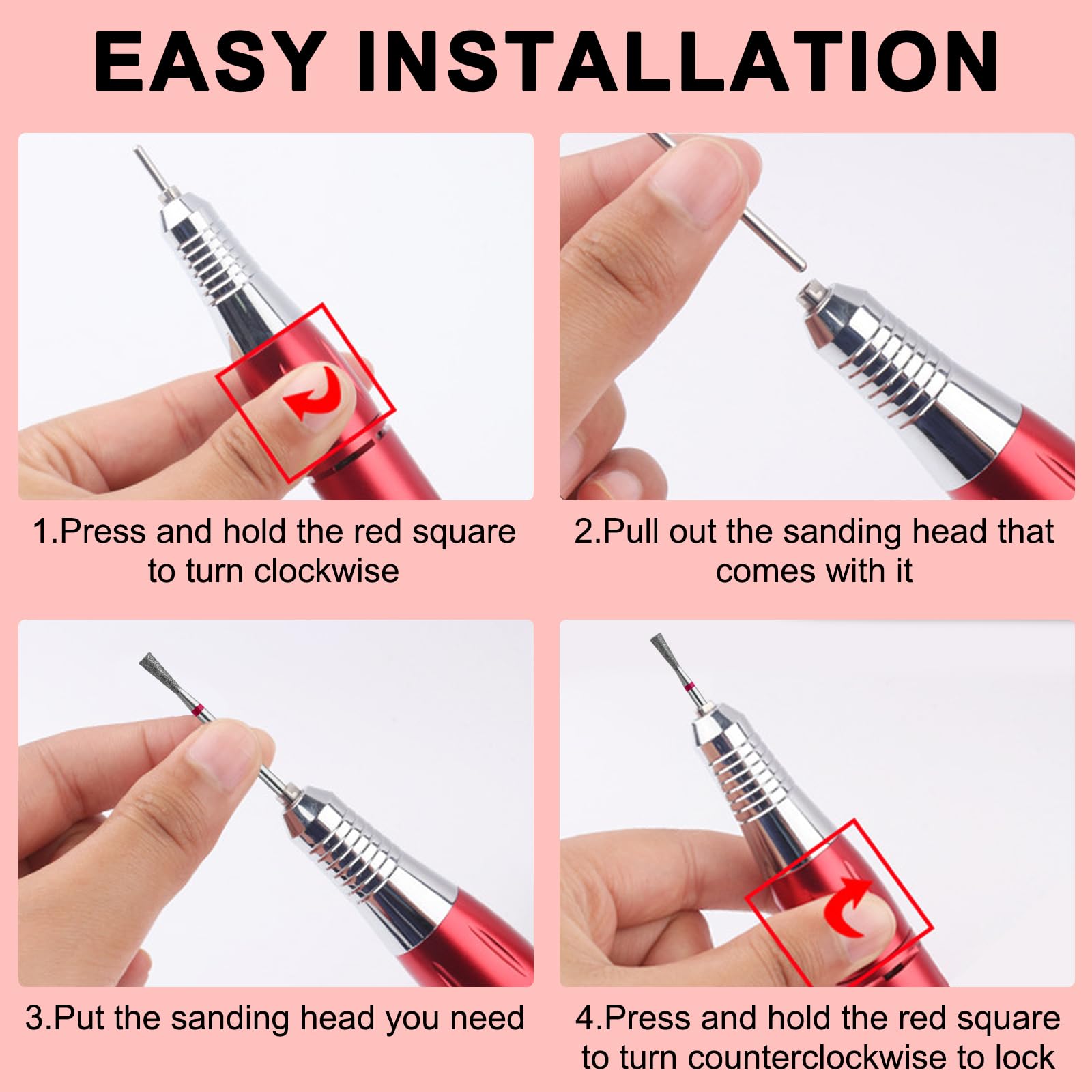 Vnjaoi 2Pcs Diamond Nail Drill Bits Carbide Conical Micro Cuticle Remover Bit Russian Electric File Bits for Under Nail Dead Skin Cleaning Cuticle Remove Nail Art Design Manicure and Pedicure