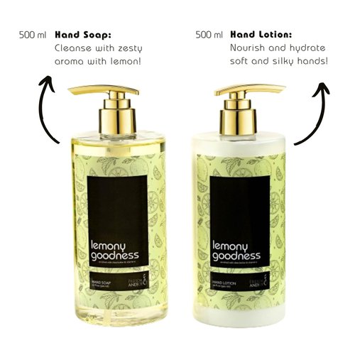 16 fl oz Lemon Citrus Aromatic and Nourishing Hand Soap Set Keep Your Skin Incredibly Soft & Clean in a Wooden Holder Unisex Formula Luxury Body Care for Women and Men Gift – Mother's Day Gift for