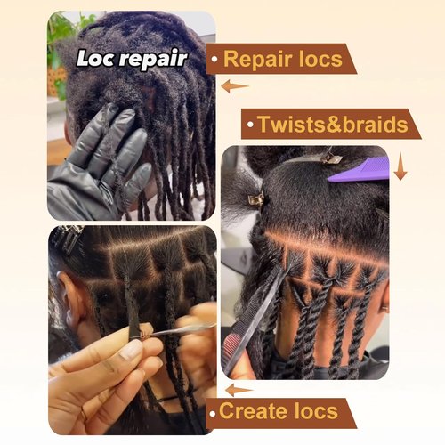 Afro Kinkys Bulk Human Hair 3 Bundles 90 Gram For Twists Braiding Dreadlock Extensions Create Repair Braid Micro Twist Human Hair Bundles Bulks Locs Extensions 1B Natural Black 8+8+8 30g/bundle