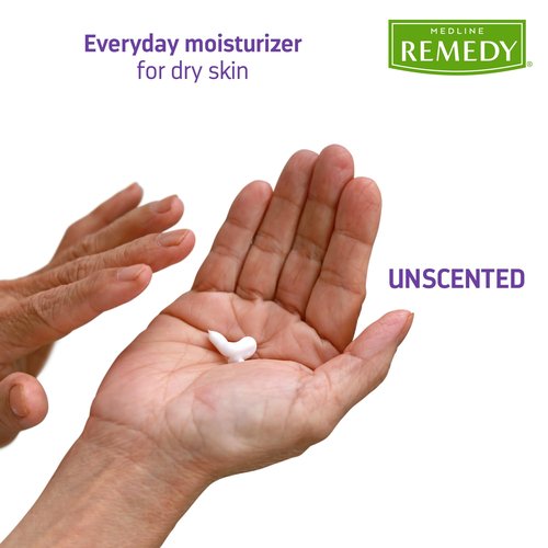 Medline Remedy Essentials Moisturizing Body Lotion (4 oz Bottle), Unscented, Hydrating, Non-Greasy, For Dry Skin, Hypoallergenic, Men, Women, Elderly (Pack of 2)