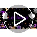 Halloween Birthday Backdrop Banner Decorations - Boo Ghost Theme, 6x3.6 ft