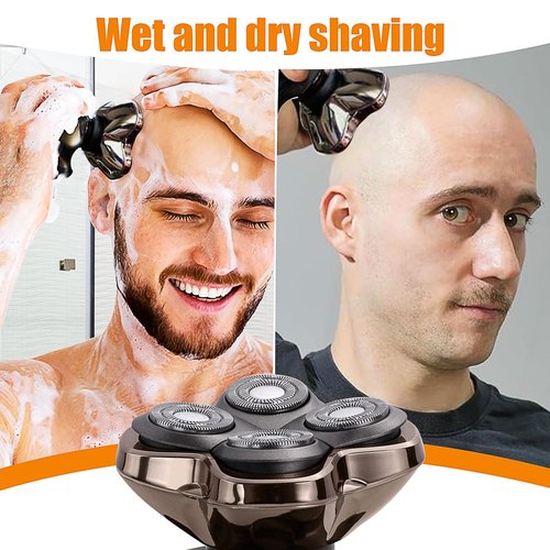 Replacement Blades Shaver PRO 4 Heads Compatible with Skull Head Shaver, Electric Shaver Replacement Blade for Pitbull, Butter flykiss pro & Palm for Bald Men (2 Pcs)