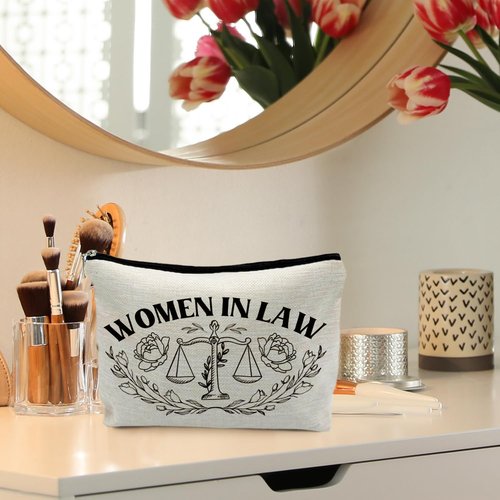 RYYCDOI Lawyer Gifts for Women, Lawyer Makeup Bag, Law School Graduation Gifts, Women in Law Cosmetic Bags Makeup Pouch