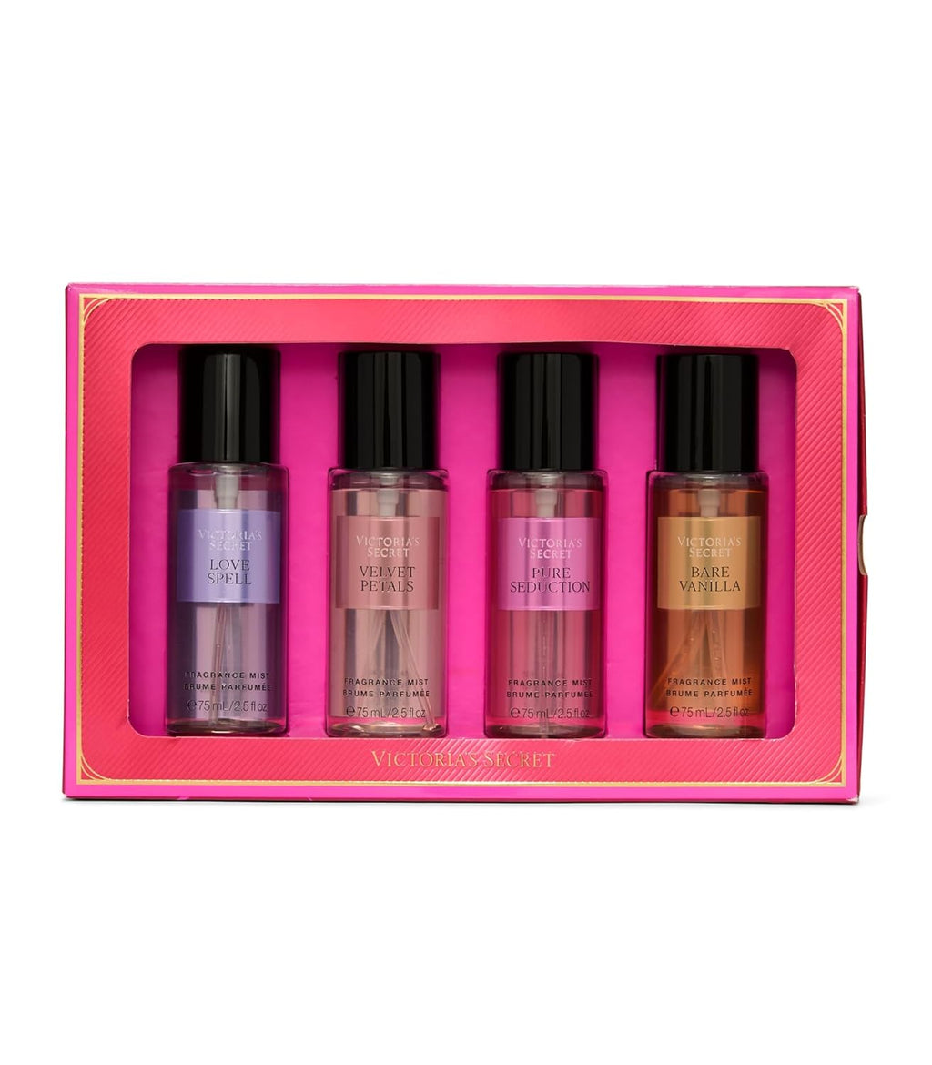 Victoria's Secret | Fragrance Mist Collection - 4 Piece Mini Gift Set with Assorted Scents for Women