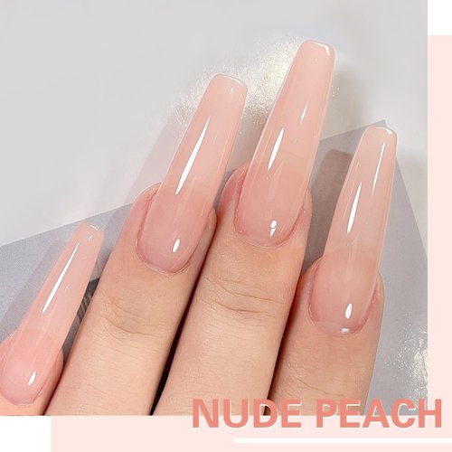 Larvall Beautpal Nude Gel Polish Set Milky Nude Sheer Pink Jelly Gel Polish Nail Kit Soak Off UV Translucent Nail Polish Gel 6PCS 8ml