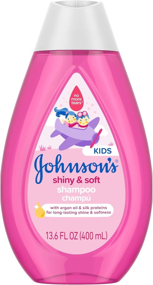 Johnson's Kids' Shampoo - Shiny & Soft Formula with Argan Oil & Silk Proteins | 13.6 fl. oz