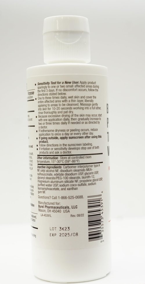 BurelPharma Benzoyl Peroxide Topical Face Wash 5% Acne Medication 5oz, 1 Count (Pack of 1)