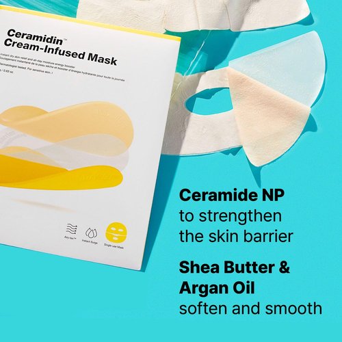 Dr.Jart+ Ceramidin Face Mask - Hydrating Sheet Mask with Ceramides & Panthenol | Travel Size, 1 Pack
