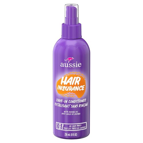 Aussie Hair Insurance Leave-In Conditioner - Nourishing Formula for All Hair Types | 8 Fl Oz