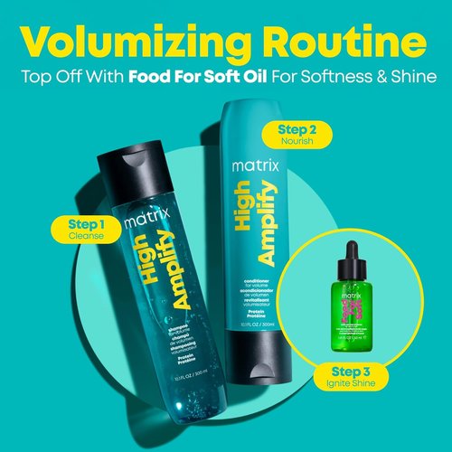 Matrix High Amplify Volumizing Shampoo - Instant Lift & Lasting Volume for Fine Hair | Silicone-Free