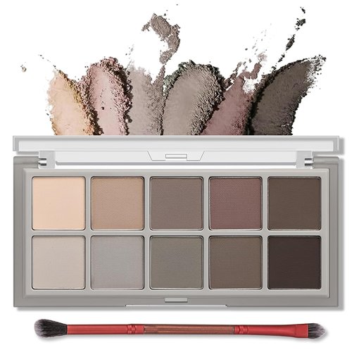 Erinde Matte Eyeshadow Palette - 10 Colors, Ultra-Blendable & Long-Lasting, Perfect for Mature Skin